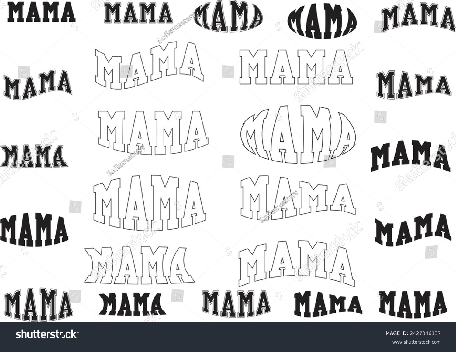 SVG of Mama varsity sport litters, Mama half leopard print mama, mom mom leopard, mom life, mommy svg