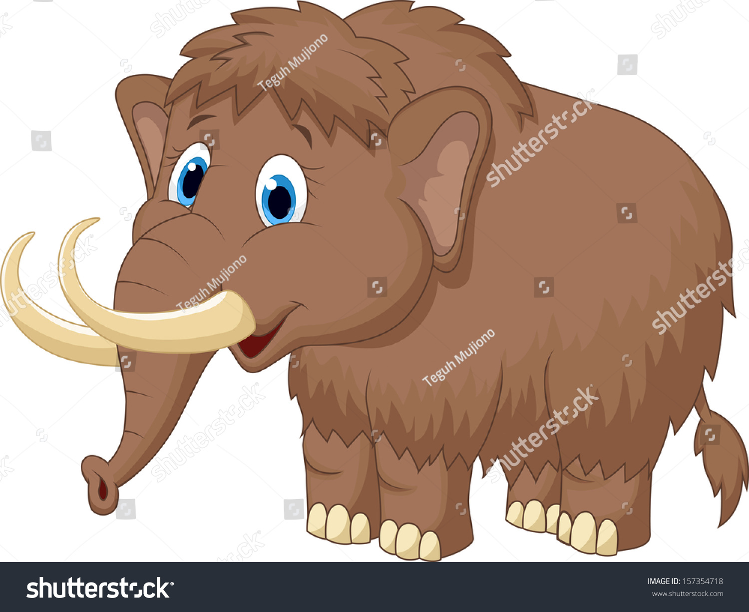 Mammoth Cartoon Stock Vector (Royalty Free) 157354718 - Shutterstock