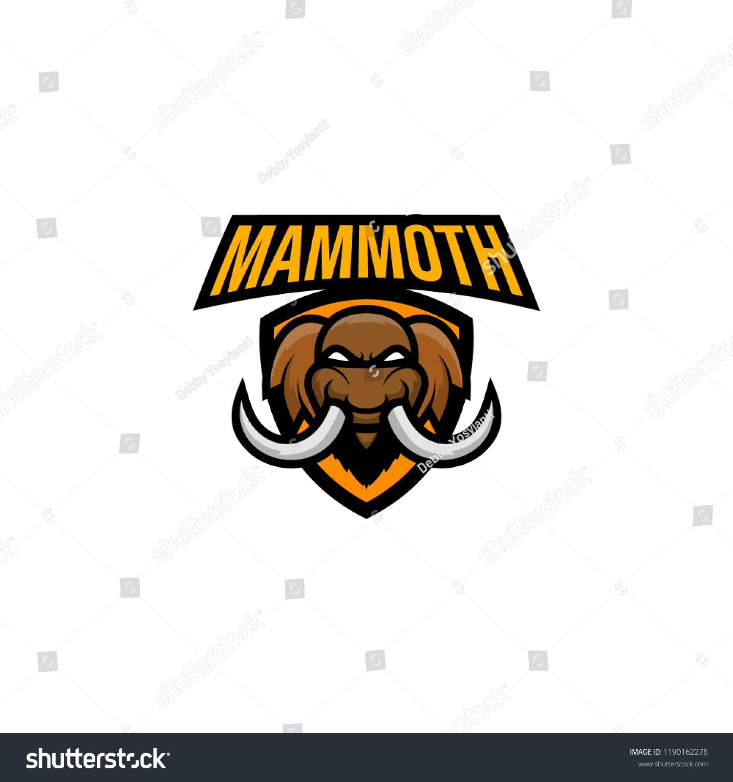 Mammoth Logo Bundle Stock Vector Royalty Free 1190162278