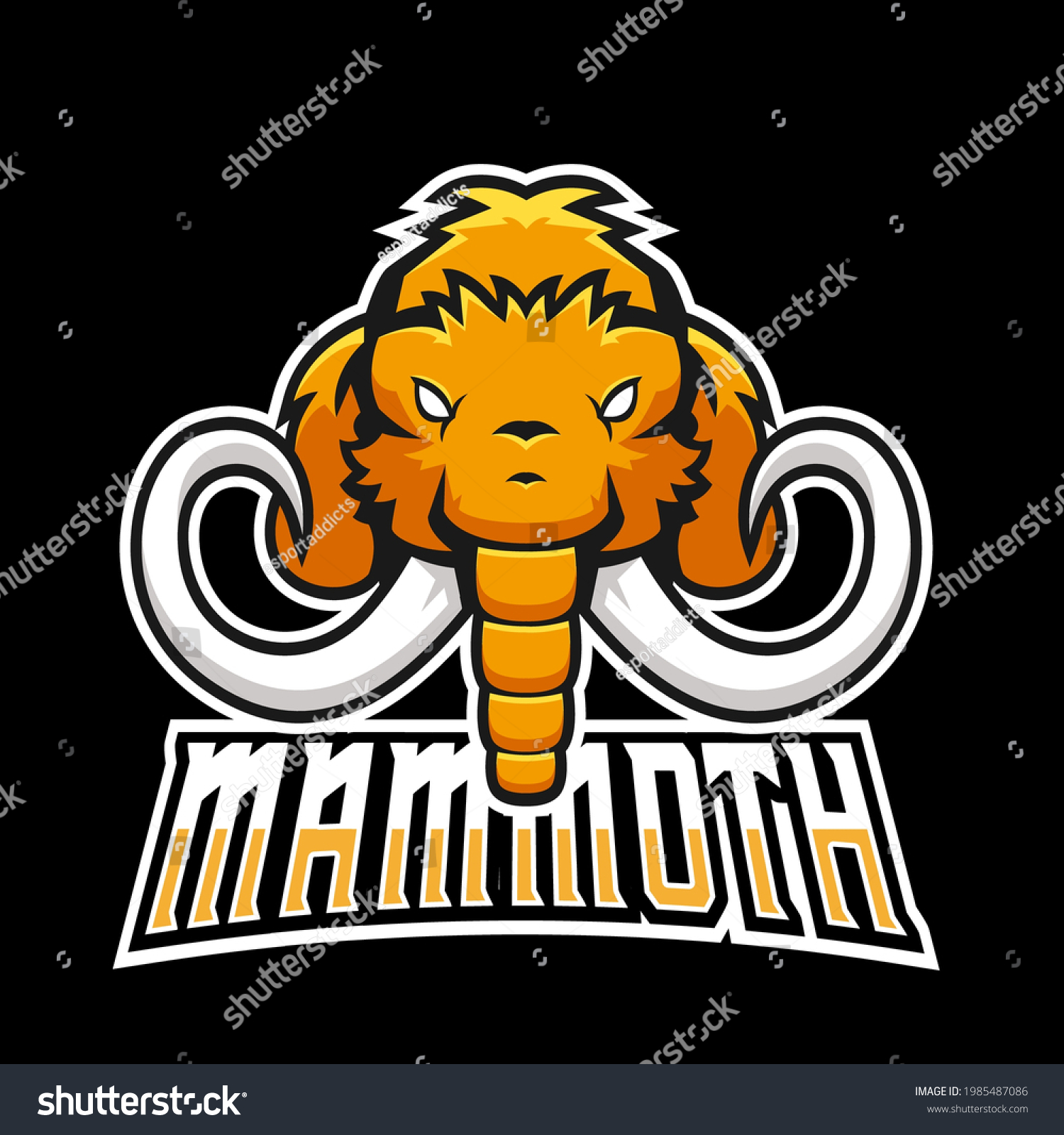 Mammoth Sport Esport Gaming Mascot Logo Stock Vector (Royalty Free ...