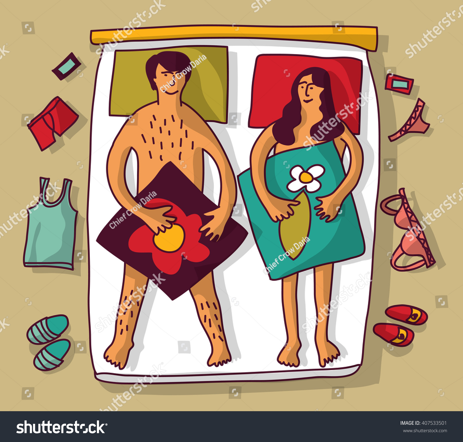 Man Woman Couple Naked Sex Relations Stock Vector Royalty Free 407533501 Shutterstock