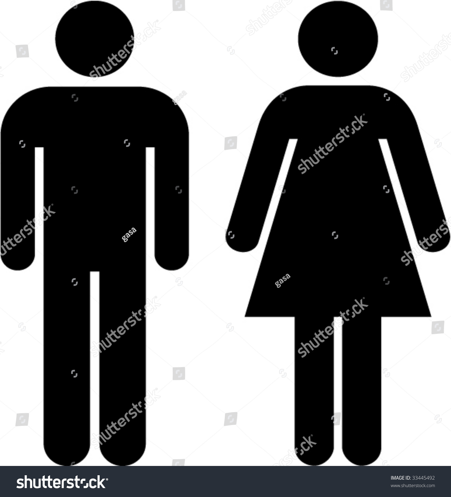Download Man Woman Icon Stock Vector 33445492 - Shutterstock