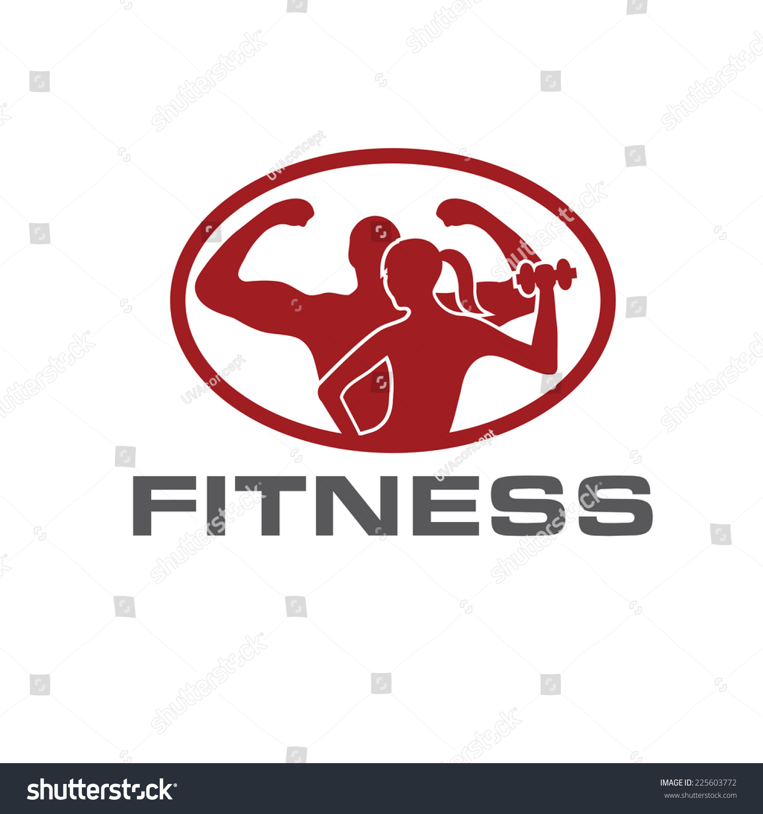 Man Woman Fitness Silhouette Character Vector Stock Vector (Royalty ...