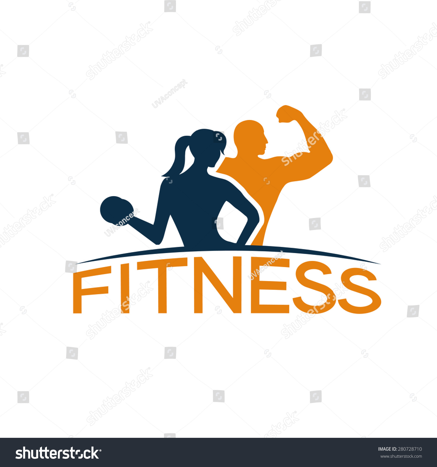 Man Woman Fitness Silhouette Character Vector Stock Vector (Royalty ...