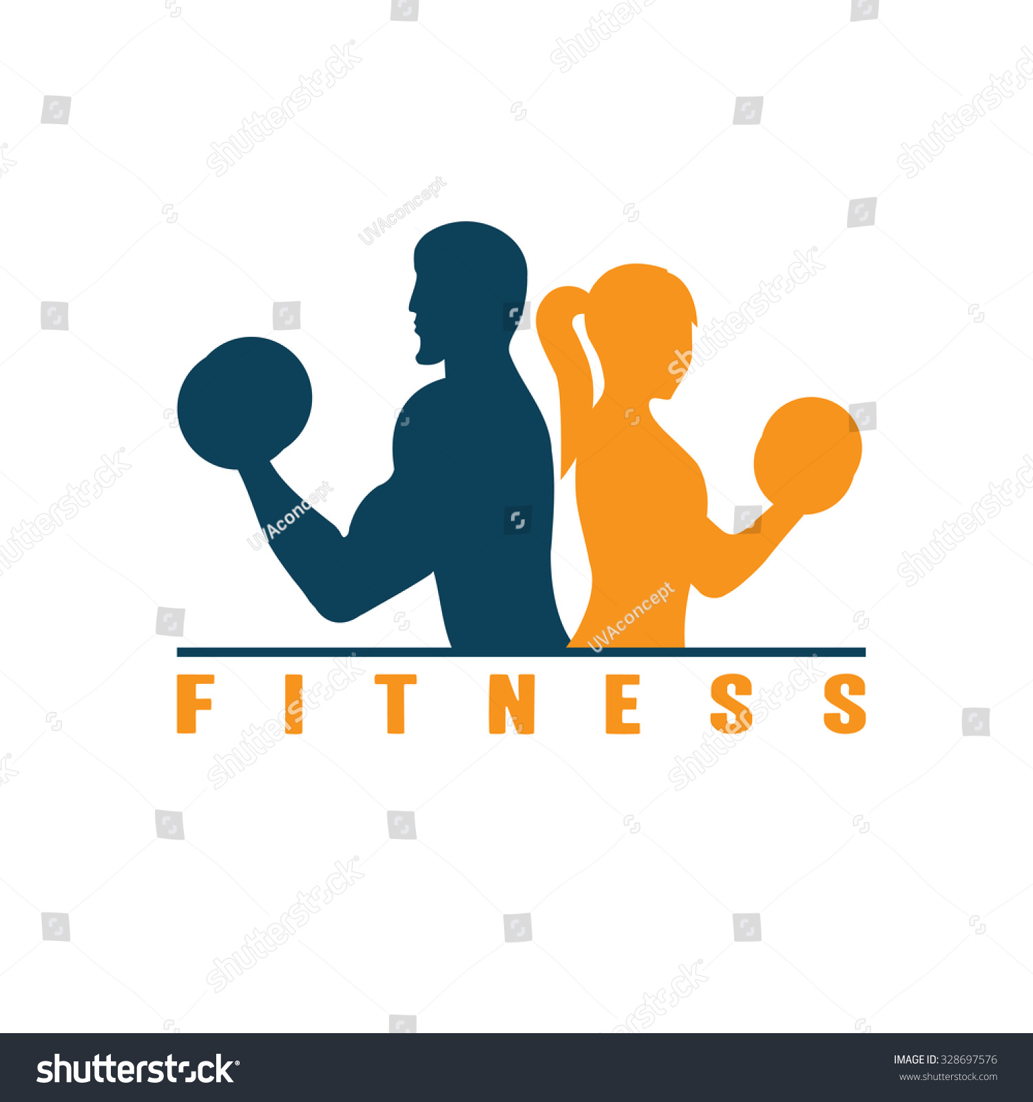 Man Woman Fitness Silhouette Character Vector Stock Vector (Royalty ...