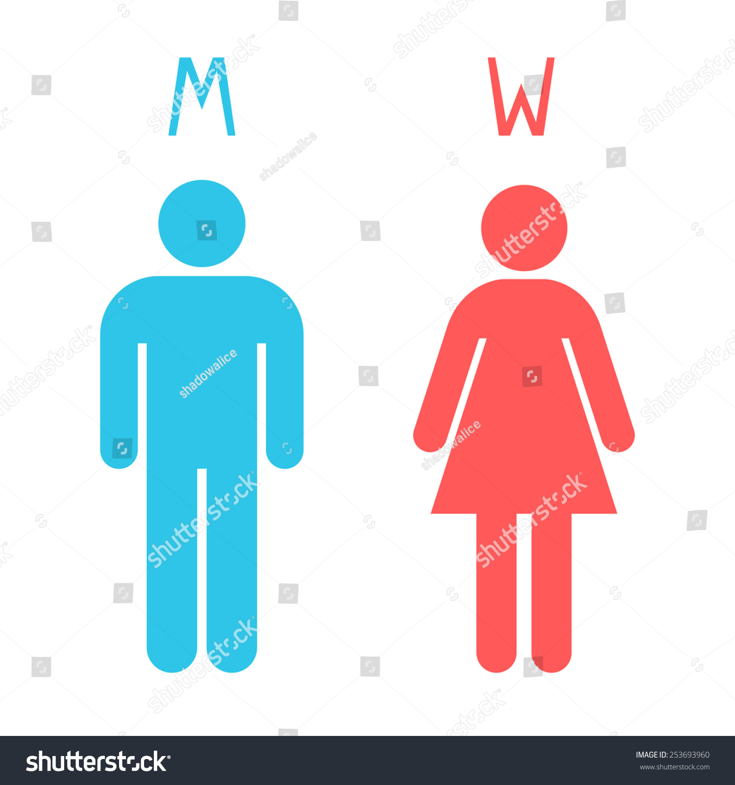 Man Woman Toilet Icon Great Any Stock Vector Royalty Free 253693960 