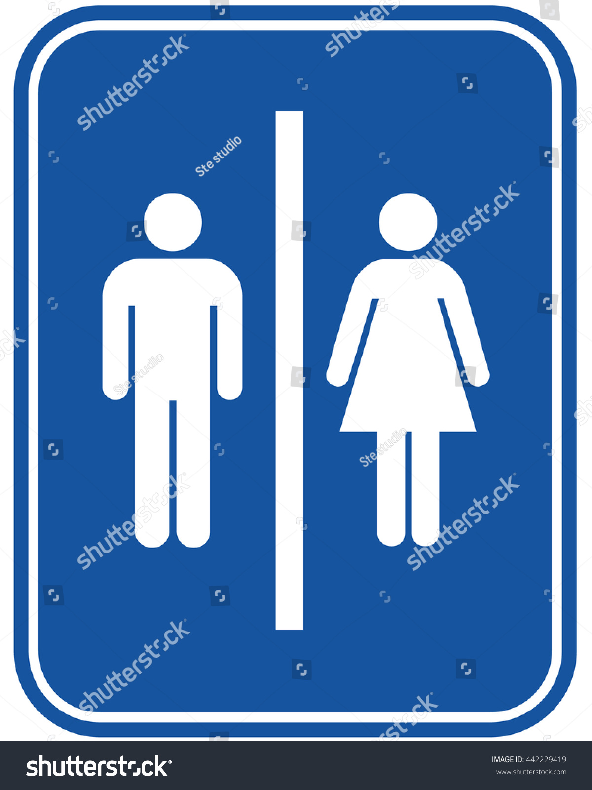 Man Woman Toilet Vector Illustration Stock Vector (Royalty Free ...