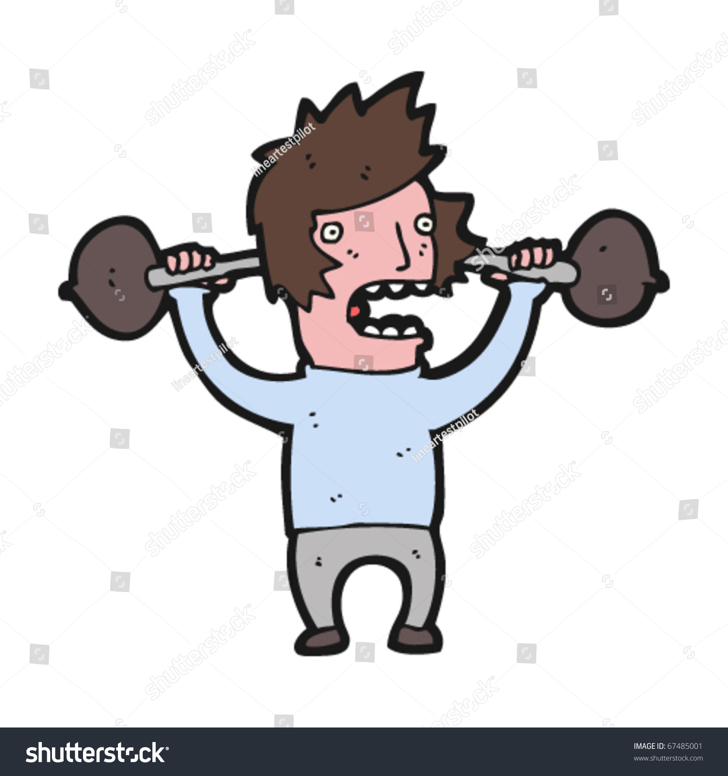 Man At Gym Cartoon Stock Vector Illustration 67485001 : Shutterstock