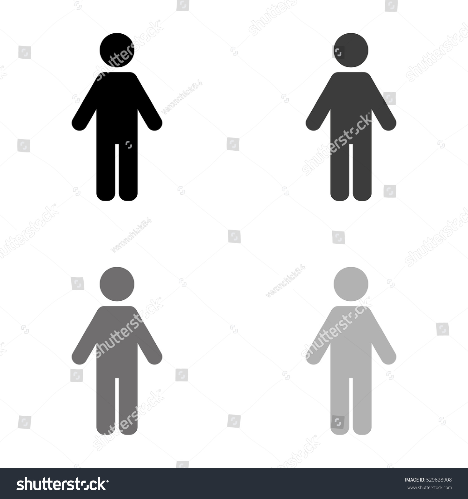 Man Black Vector Icon Stock Vector 529628908 - Shutterstock