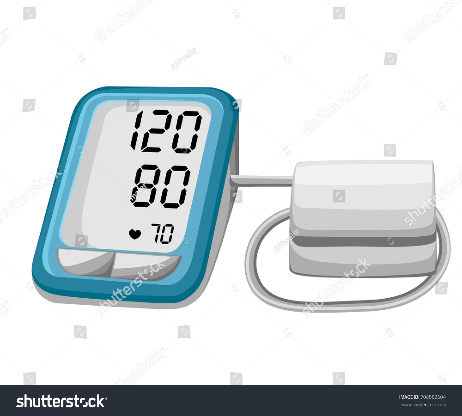 Man Checking Arterial Blood Pressure Digital Stock Vector (Royalty Free ...