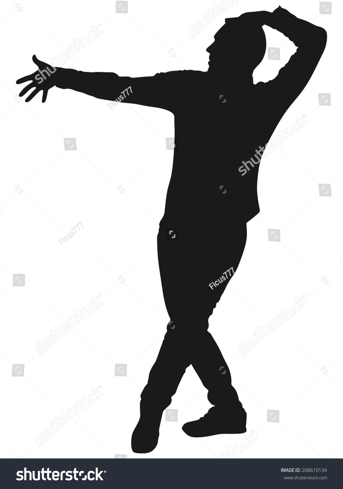 Man Dancing Silhouette Vector Vector Có Sẵn Miễn Phí Bản Quyền