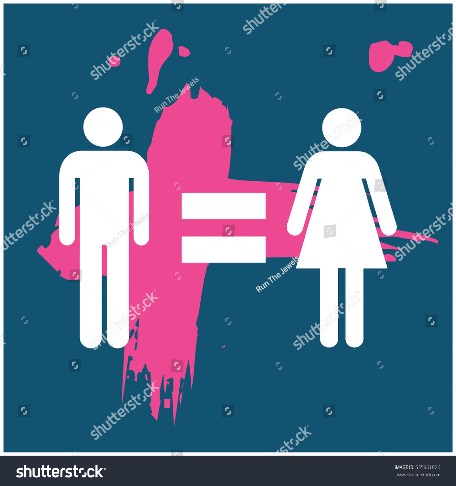 Man Equal Woman Gender Equality Concept Stock Vector 535961026 Shutterstock 3031