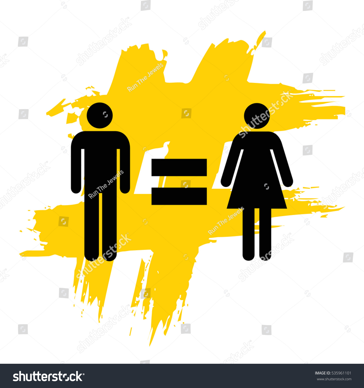 Vektor Stok Man Equal Woman Gender Equality Concept Tanpa Royalti 535961101 Shutterstock 2380