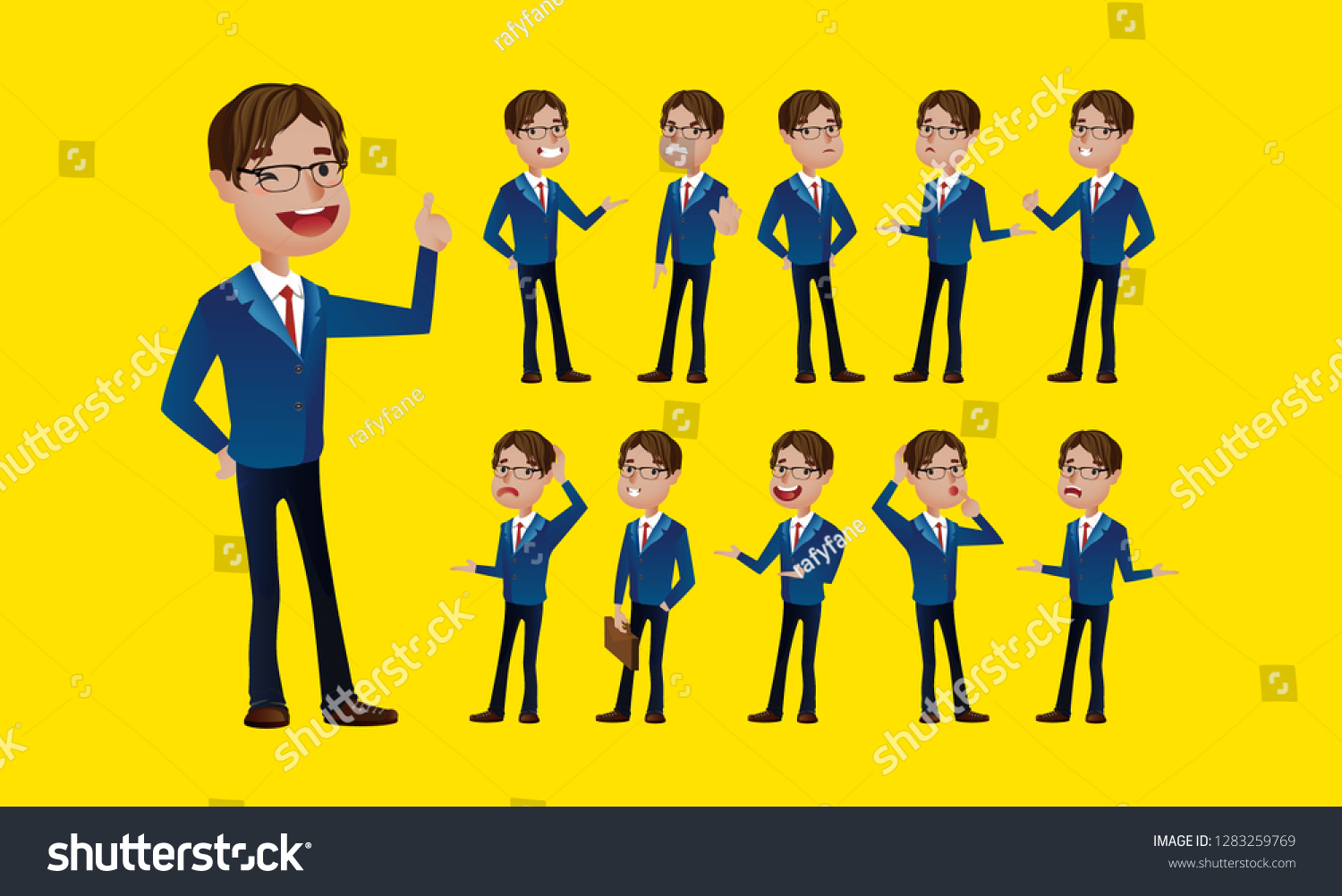 Man Facial Expressions Stock Vector Royalty Free 1283259769 Shutterstock 5963