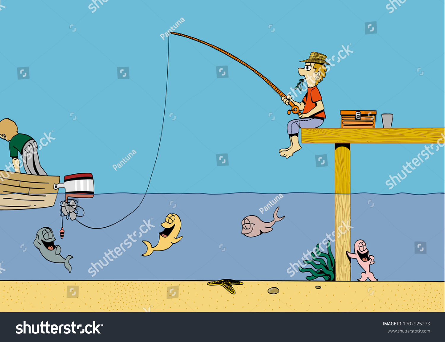 18,259 Funny fishing cartoon Images, Stock Photos & Vectors | Shutterstock