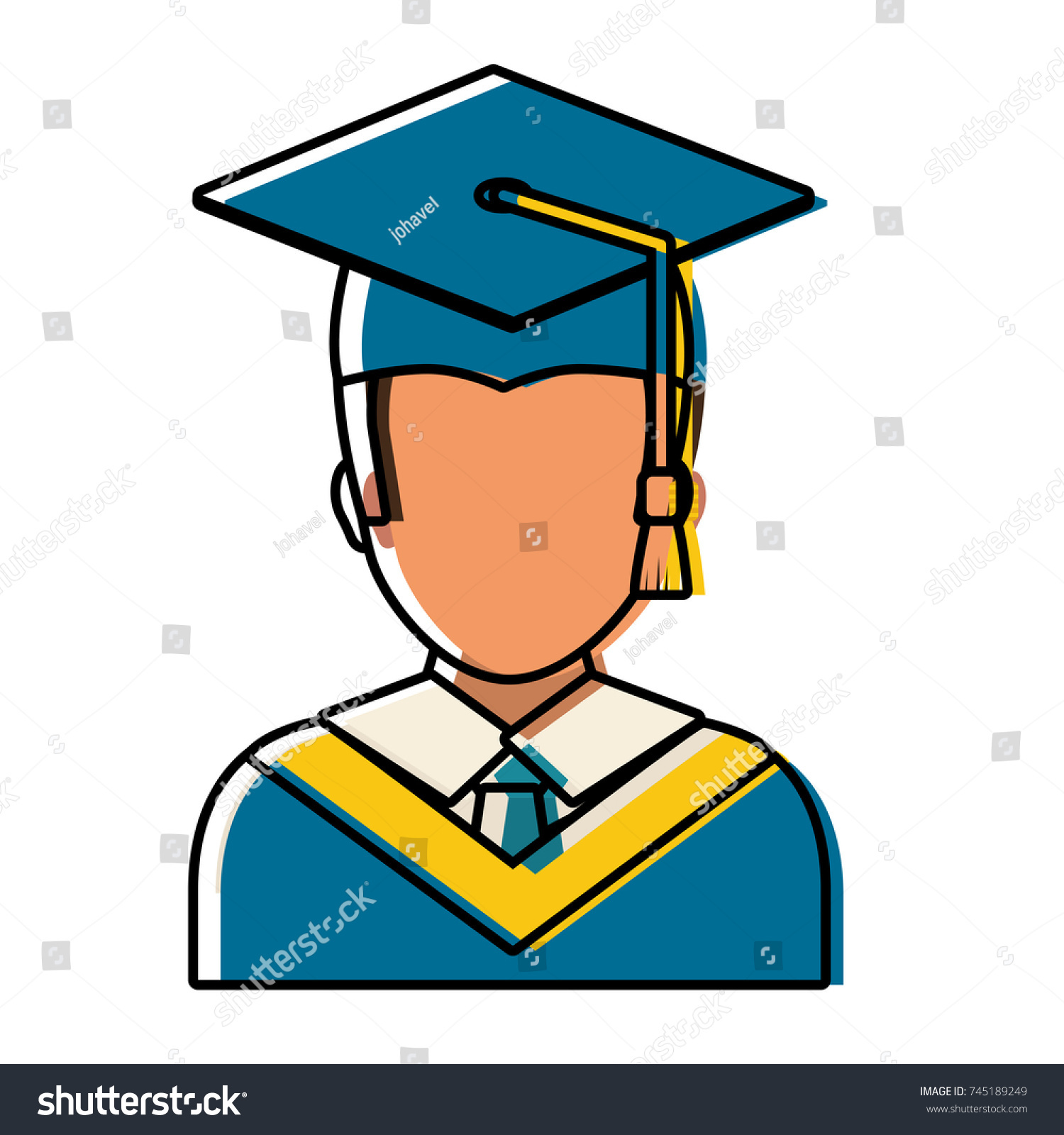 Man Graduating Vector Illustration Stock Vector (Royalty Free ...