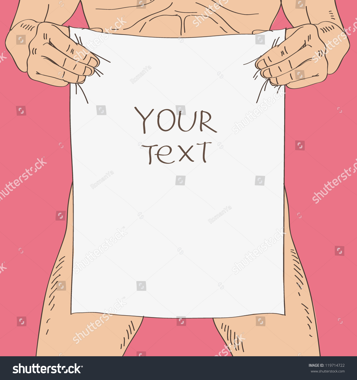 Holding Paper Naked Images Stock Photos Vectors Shutterstock