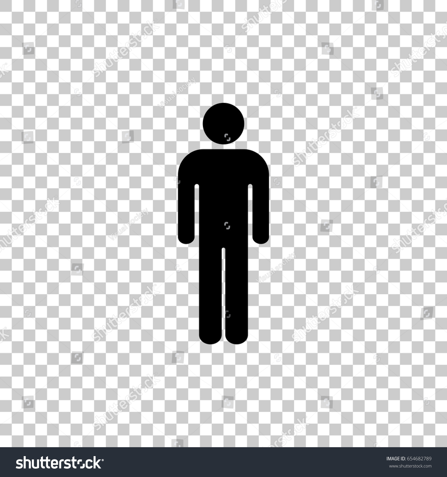 Man Icon Isolated On Transparent Background Stock Vector Royalty Free