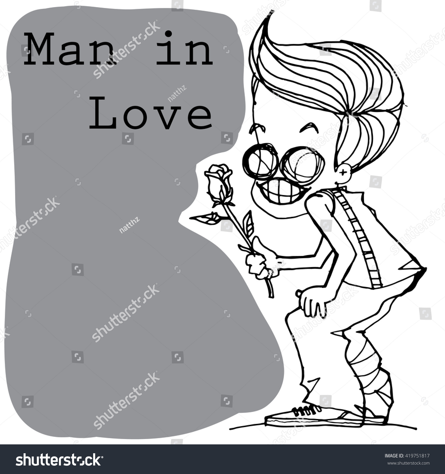 Man Love Cartoon Vector Character Stock Vector (royalty Free) 419751817 