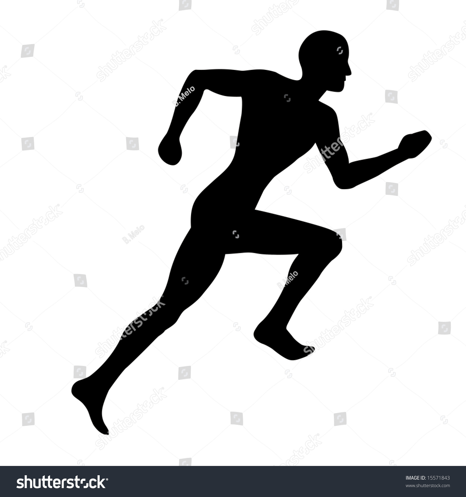 Man Jogging Illustration Silhouette Stock Vector 15571843 - Shutterstock