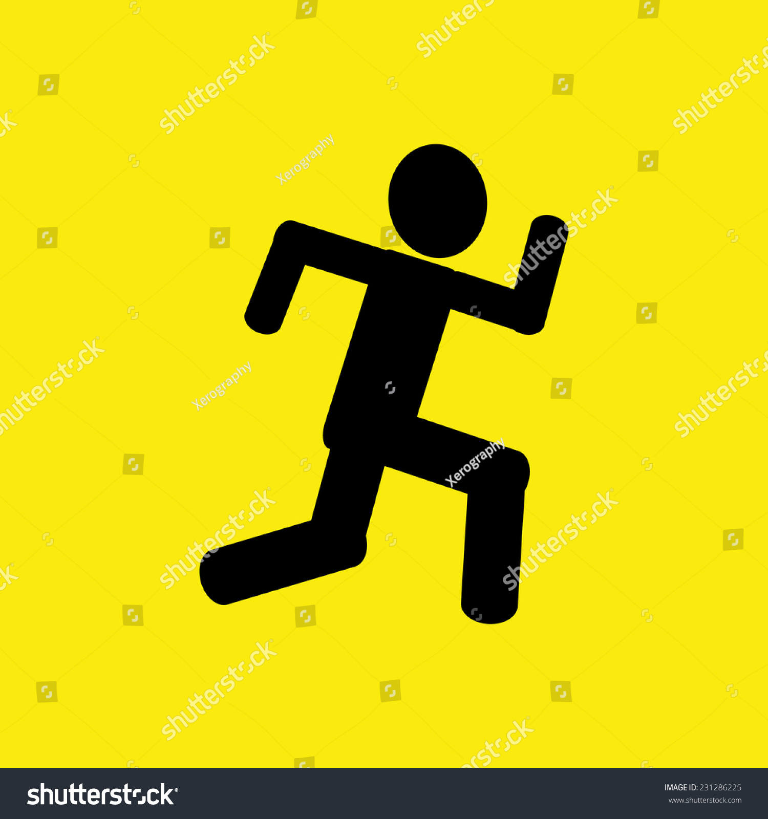 Man Running Icon Stock Vector (Royalty Free) 231286225 | Shutterstock
