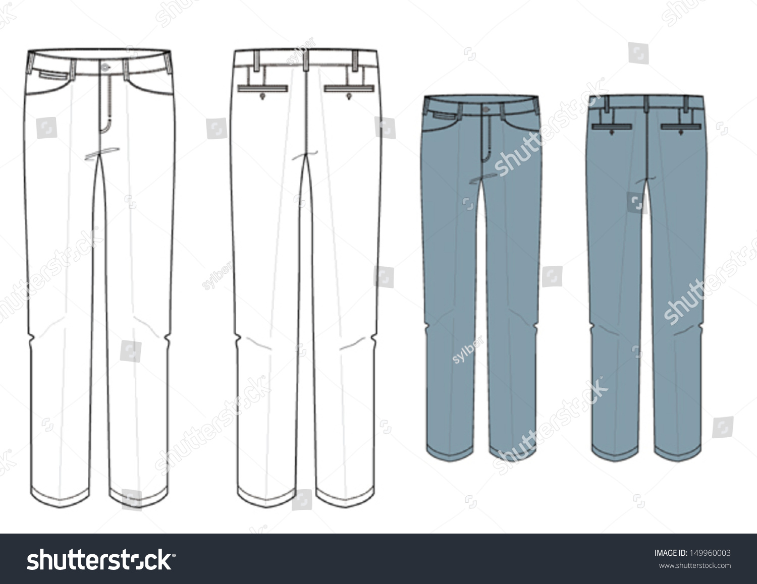 Man'S Fashion Shirt Technical Vector Drawing - 149960003 : Shutterstock