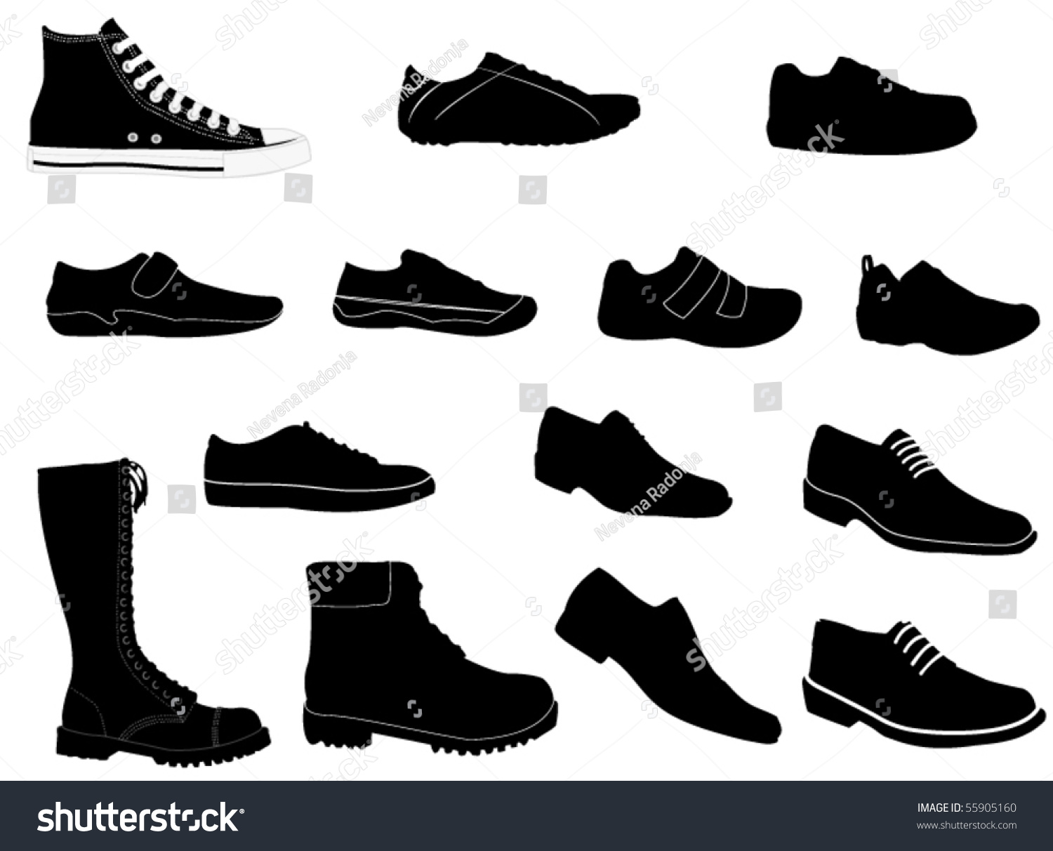 Man Shoes Stock Vector 55905160 - Shutterstock