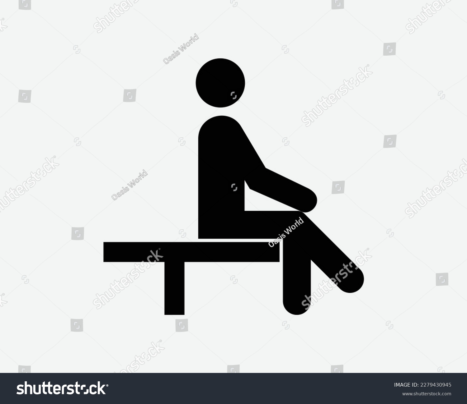 SVG of Man Sitting Sit Bench Chair Cross Leg Resting Rest Thinking Icon Black White Silhouette Symbol Sign Graphic Clipart Artwork Illustration Pictogram Vector svg