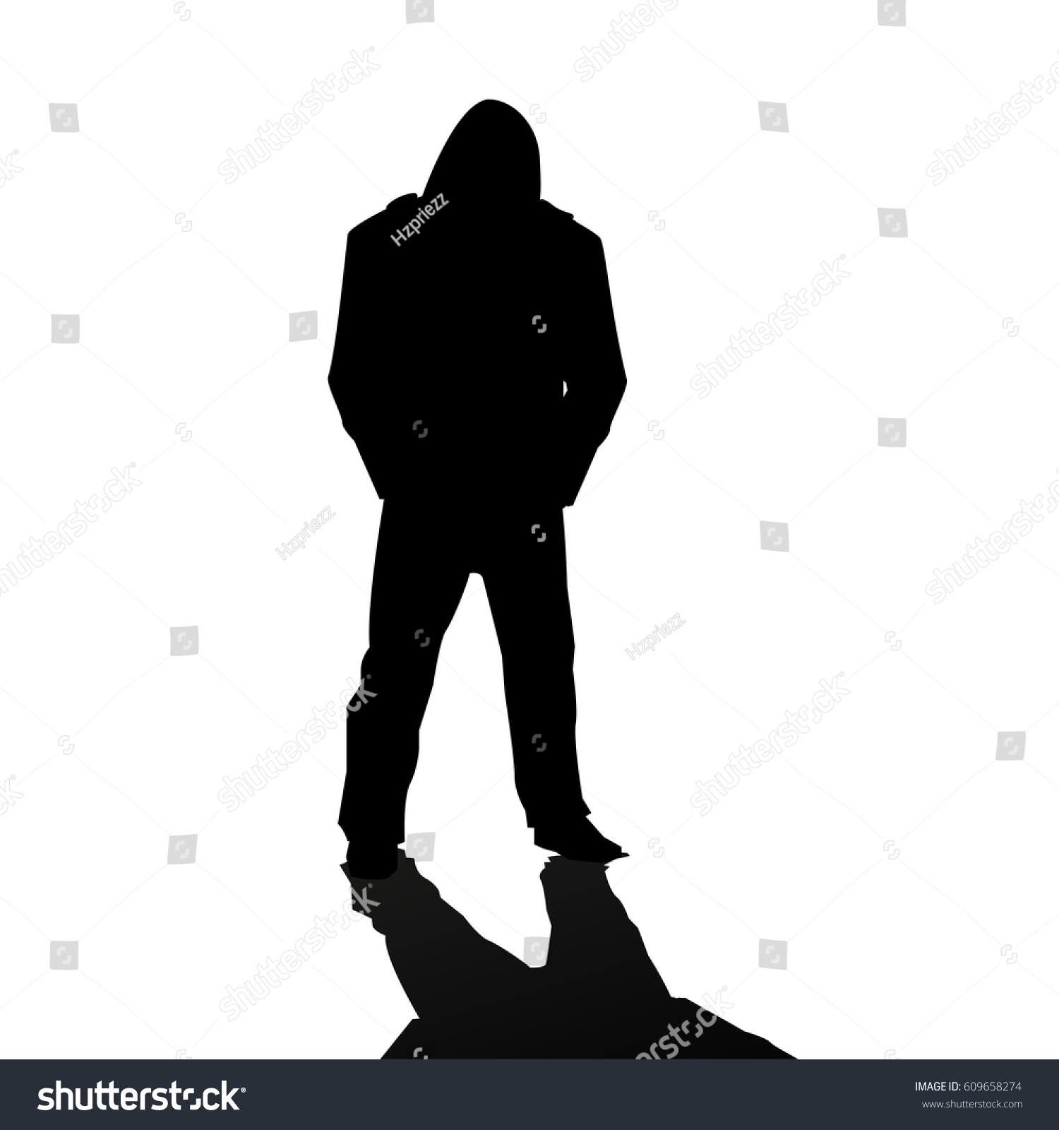 Man Standing Stock Vector 609658274 - Shutterstock