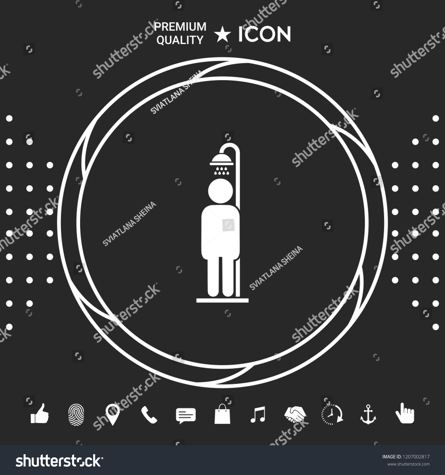 Man Taking Shower Stock Vector Royalty Free 1207002817 Shutterstock