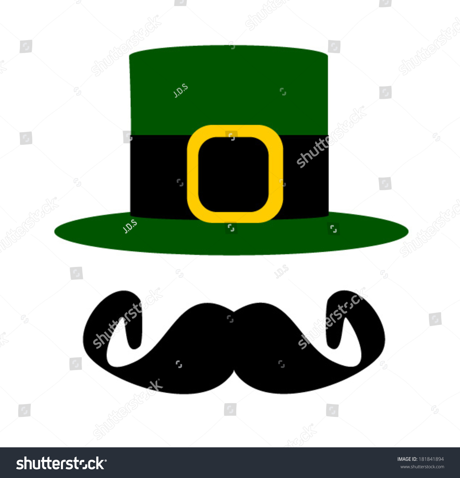 Man Wearing St Patricks Day Hat Stock Vector 181841894 - Shutterstock