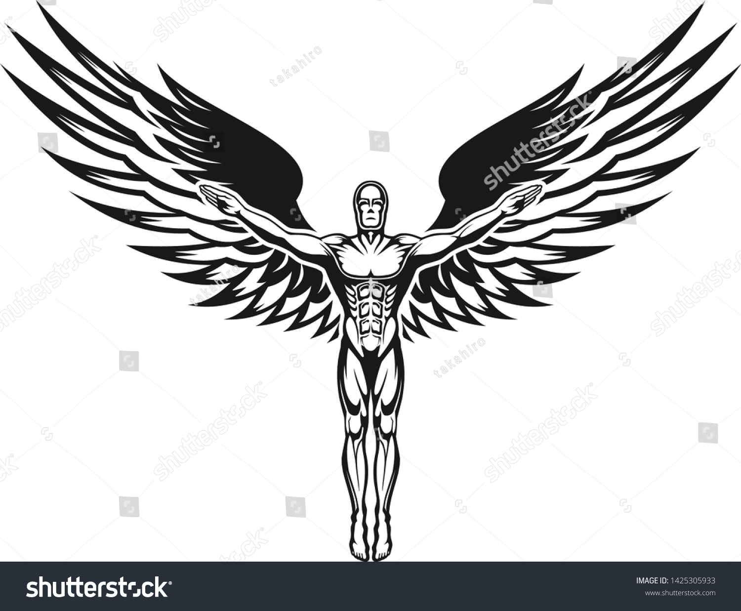 Man Wings Logo Designs Inspiration Vector Stock Vector (Royalty Free ...