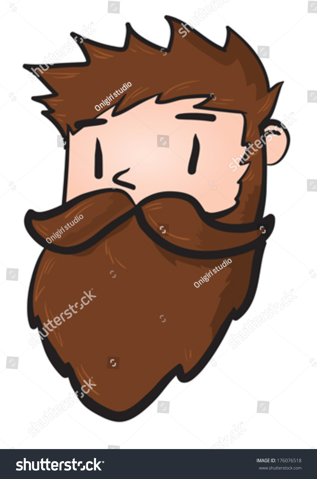 Man Beard Stock Vector (Royalty Free) 176076518