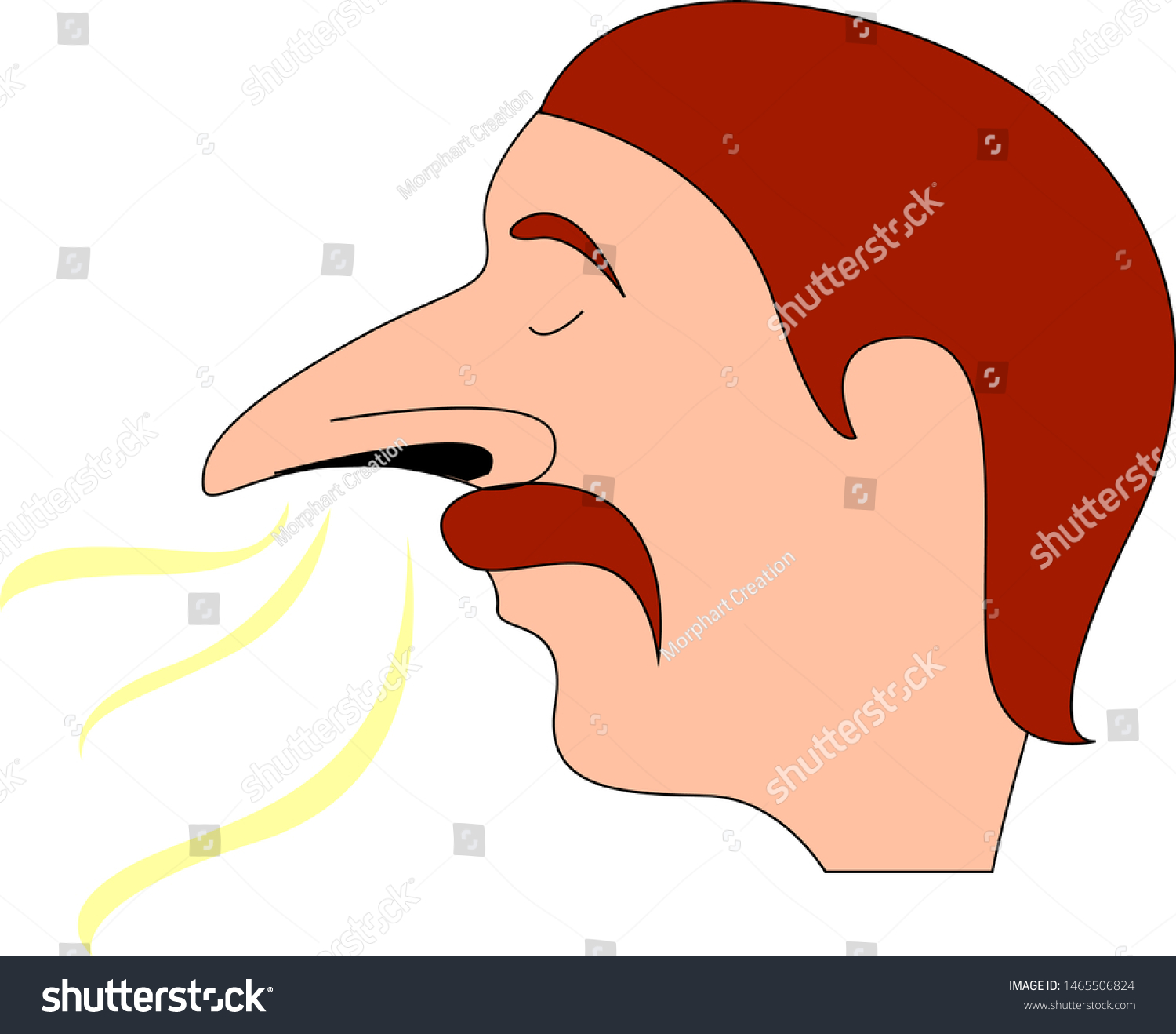 Man Big Nose Smelling Illustration Vector Stock Vector (Royalty Free ...