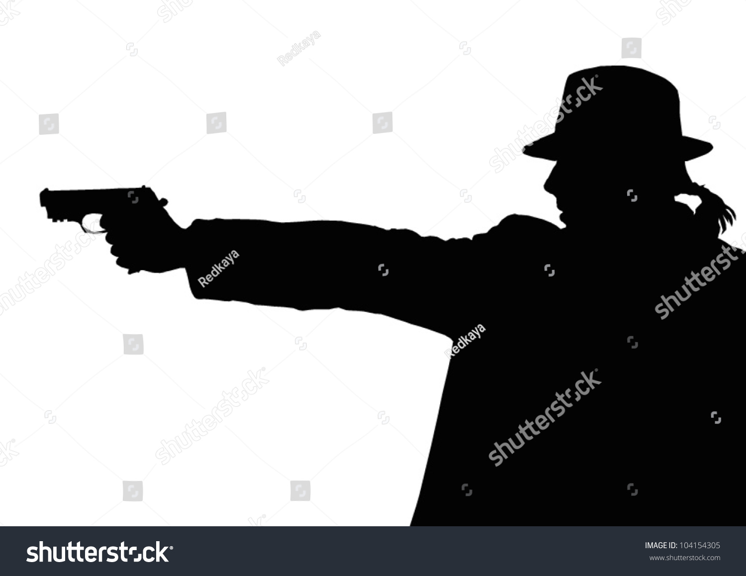 Man With Gun Stock Vector Illustration 104154305 : Shutterstock