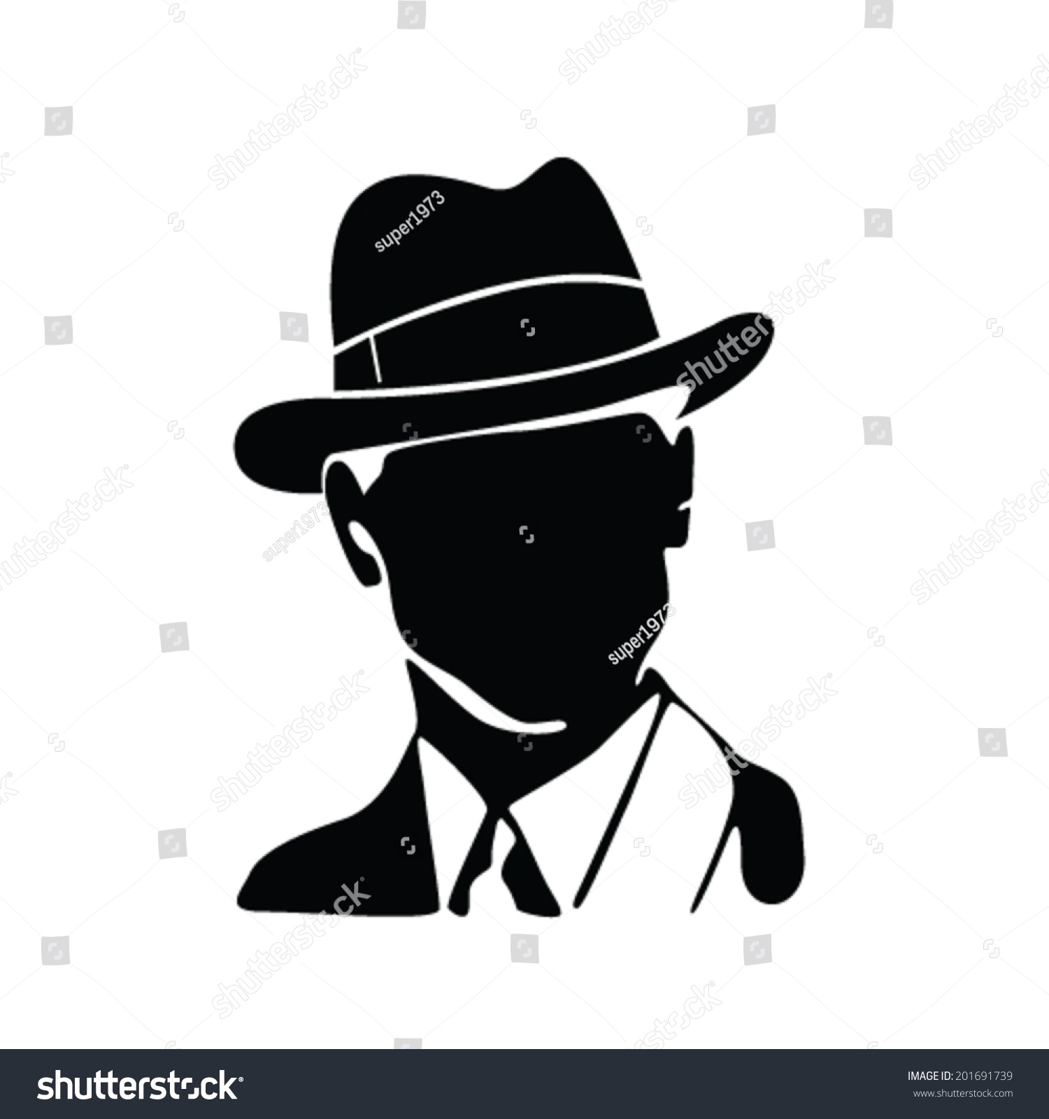 Man Hat Vector Illustration Stock Vector 201691739 - Shutterstock