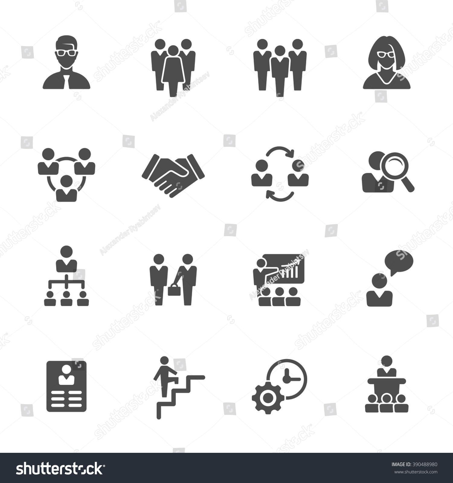 Management Icons Stock Vector (Royalty Free) 390488980 - Shutterstock