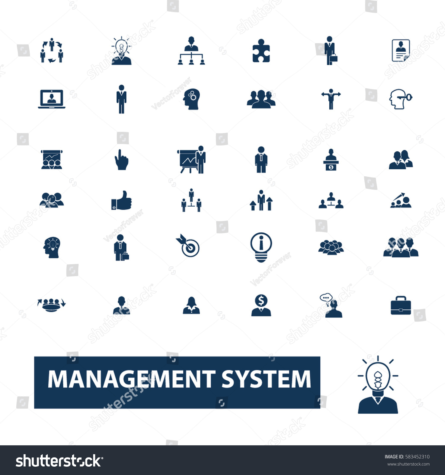 Management Icons Stock Vector 583452310 - Shutterstock