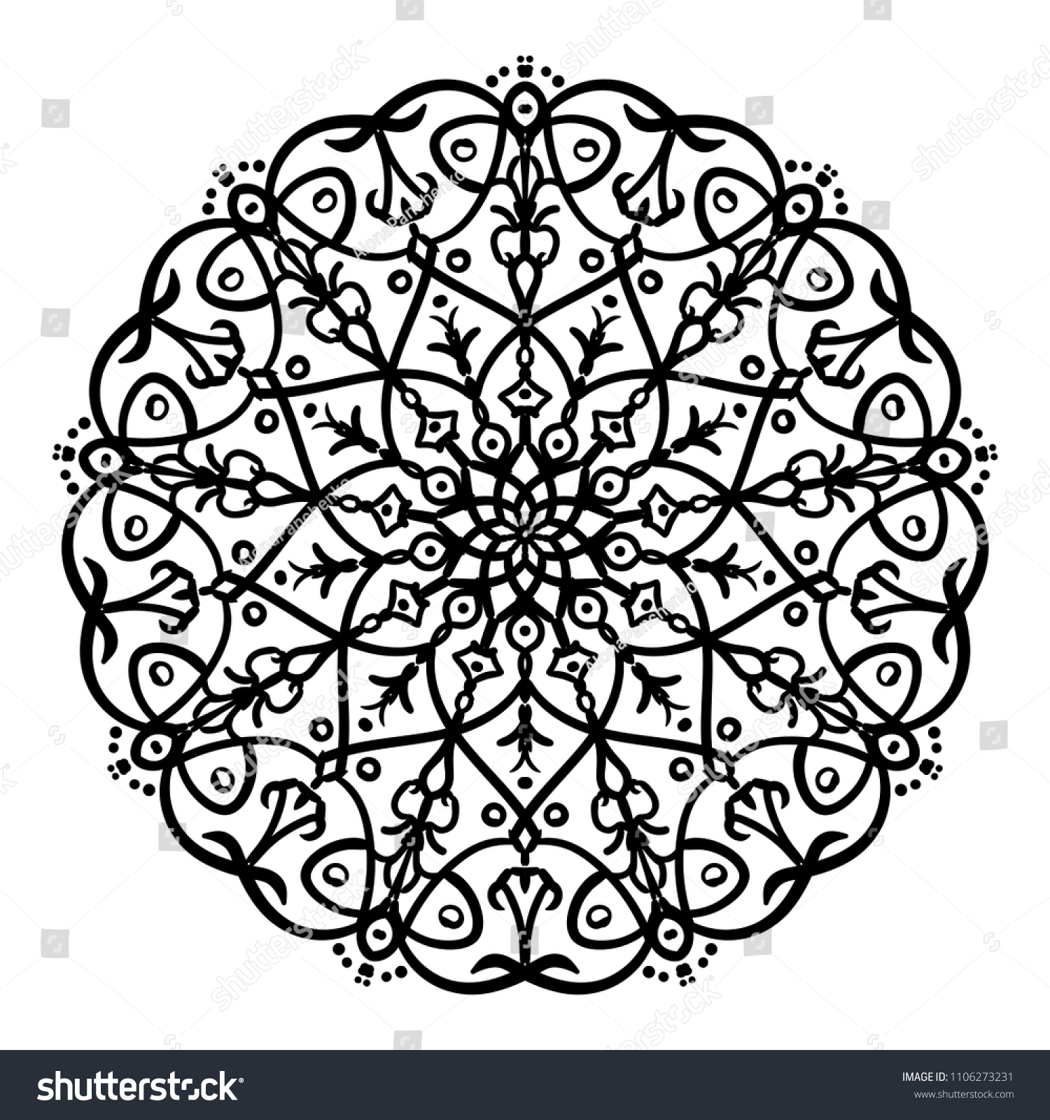 Mandala Design Vintage Decorative Design Elements Round Ornaments Oriental Pattern, Mandala Design Vintage Decorative Design Elements Round Ornaments Oriental Pattern,
