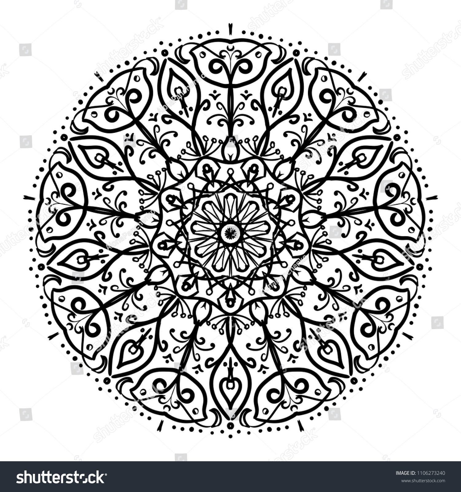 Mandala Design Vintage Decorative Design Elements Round Ornaments Oriental Pattern, Mandala Design Vintage Decorative Design Elements Round Ornaments Oriental Pattern,