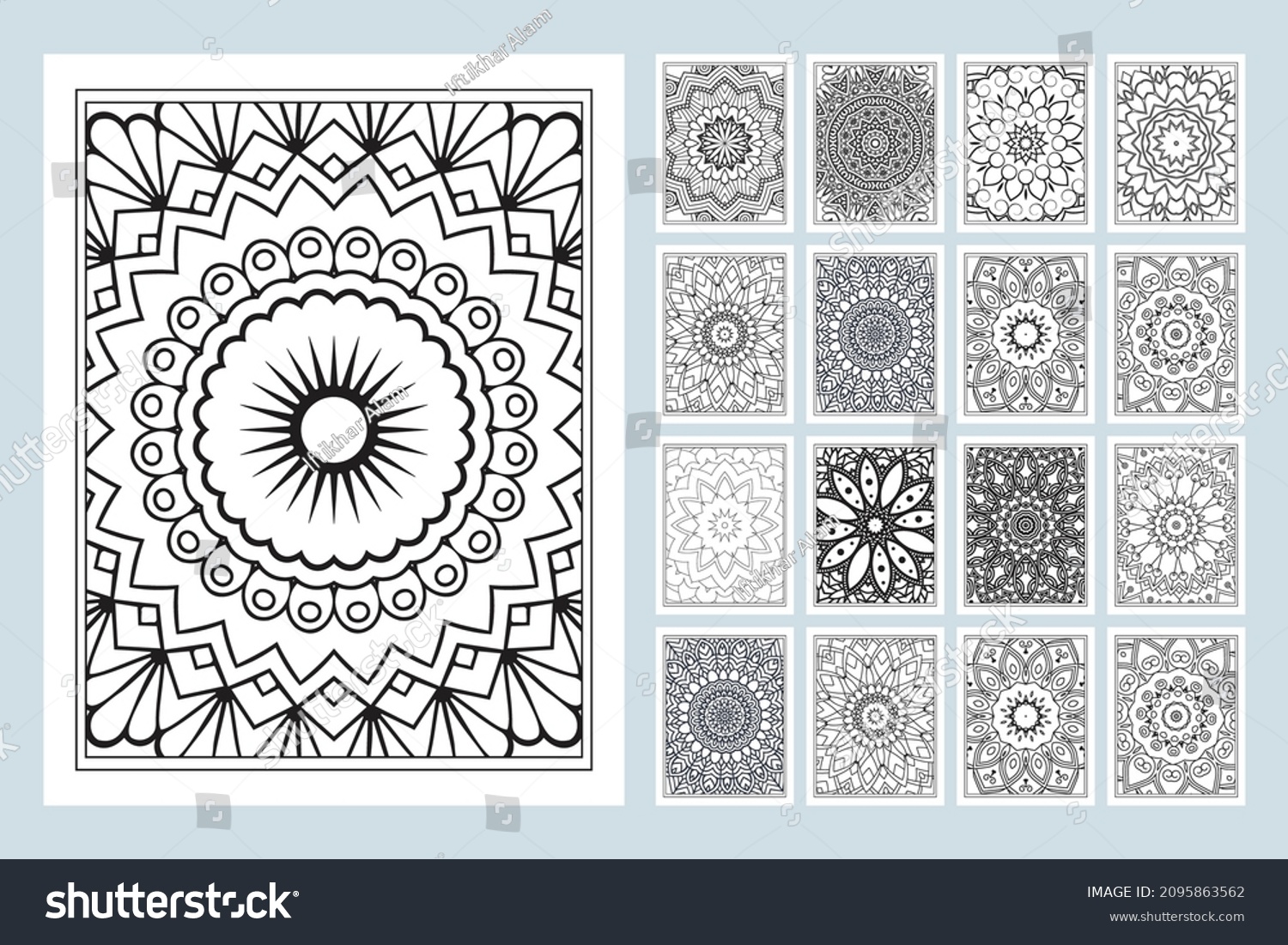 SVG of Mandala interior. Mandala coloring page bundle. Mandala line art vector. Flower pattern vector. Black and white flower pattern coloring page. Mandala interior SVG cut file svg