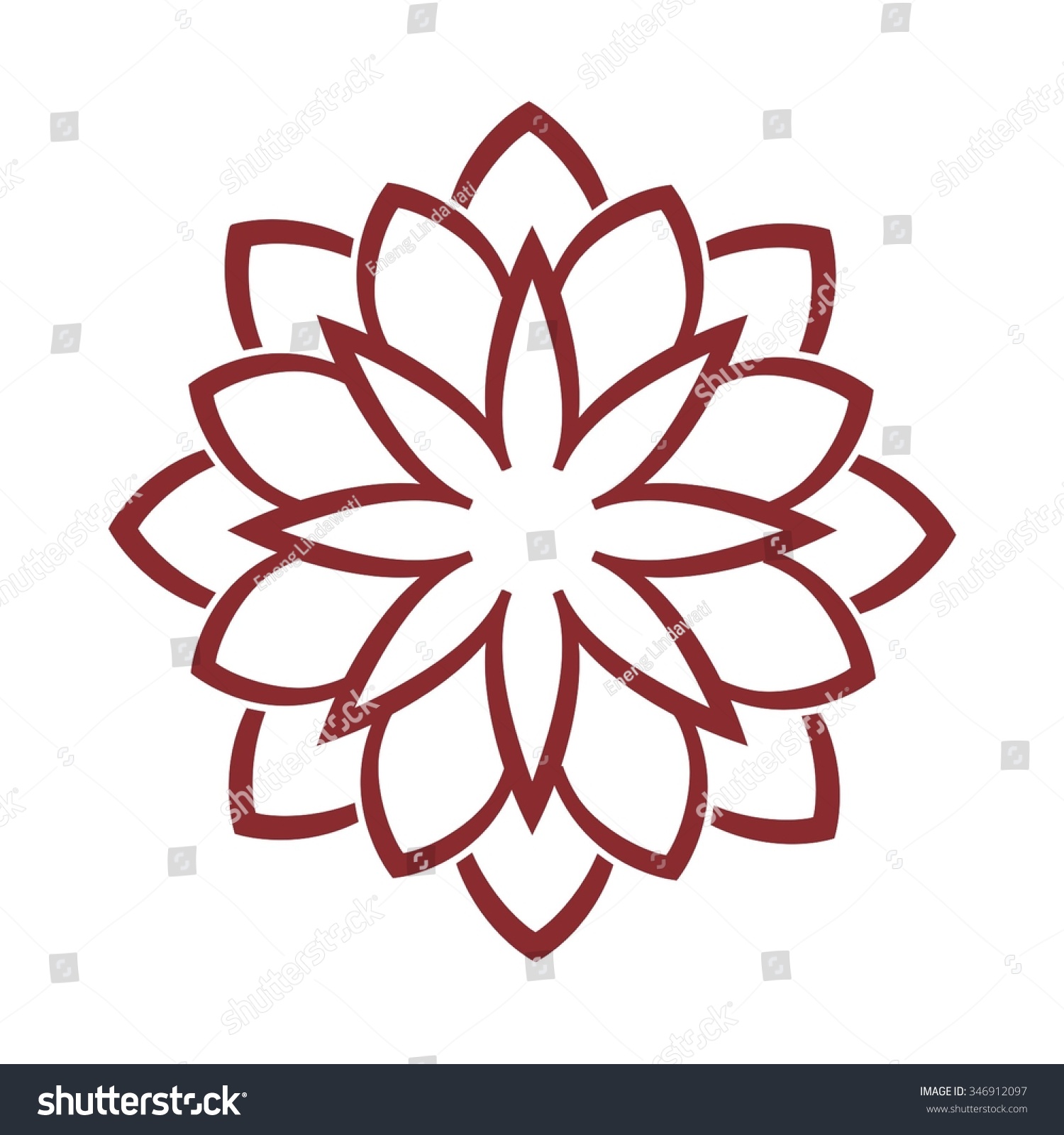 Download Mandala Simple Stock Vector 346912097 - Shutterstock