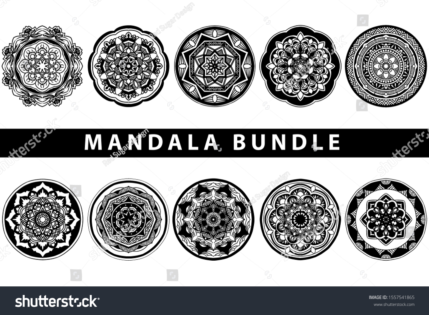 Download Mandala Vector Art Pattern Bundle Stock Vector Royalty Free 1557541865