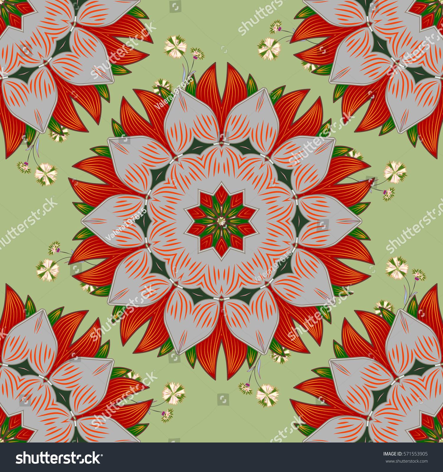 Mandalas Background Colorful Elements Vector Illustration Stock Vector ...