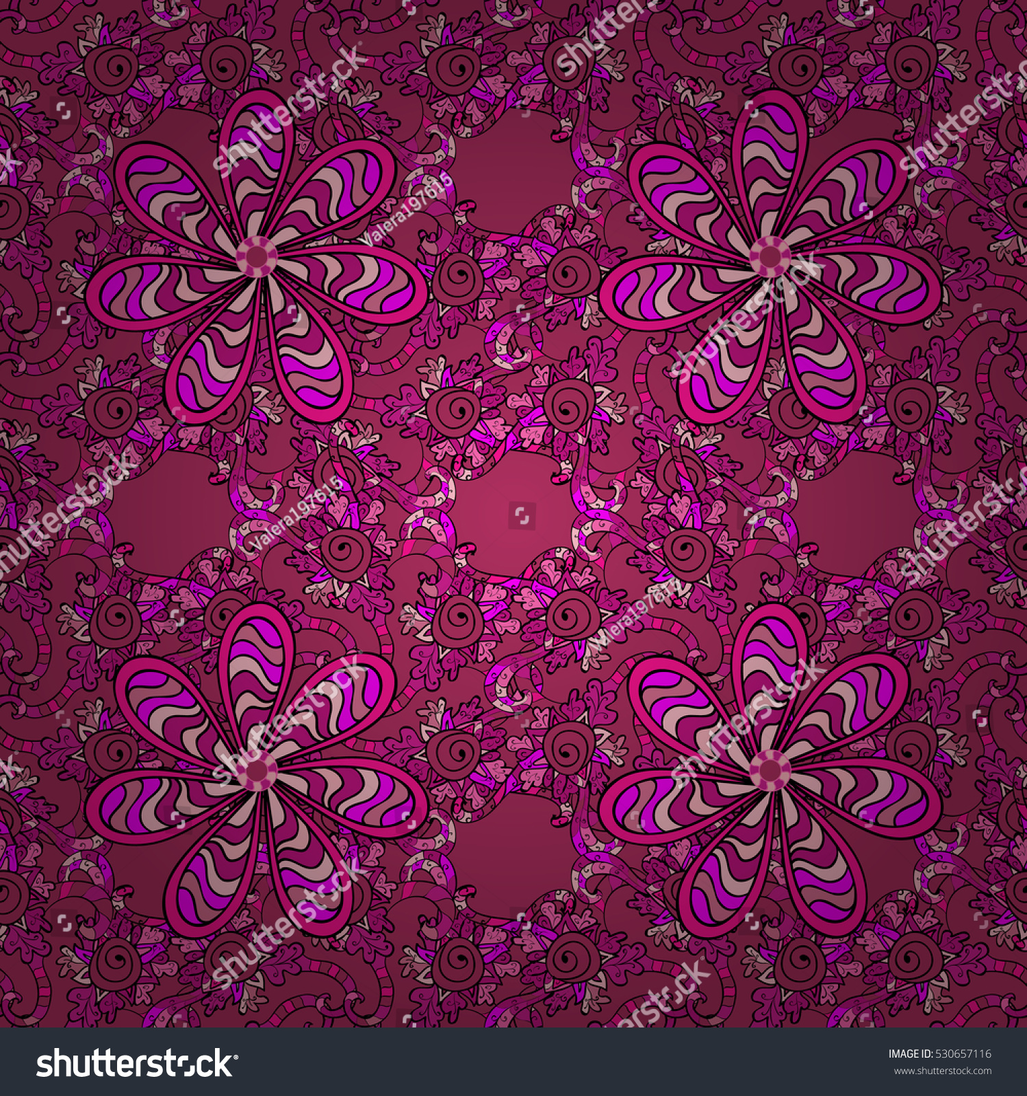 Mandalas Background Red Pink White Stripe Stock Vector (Royalty Free ...