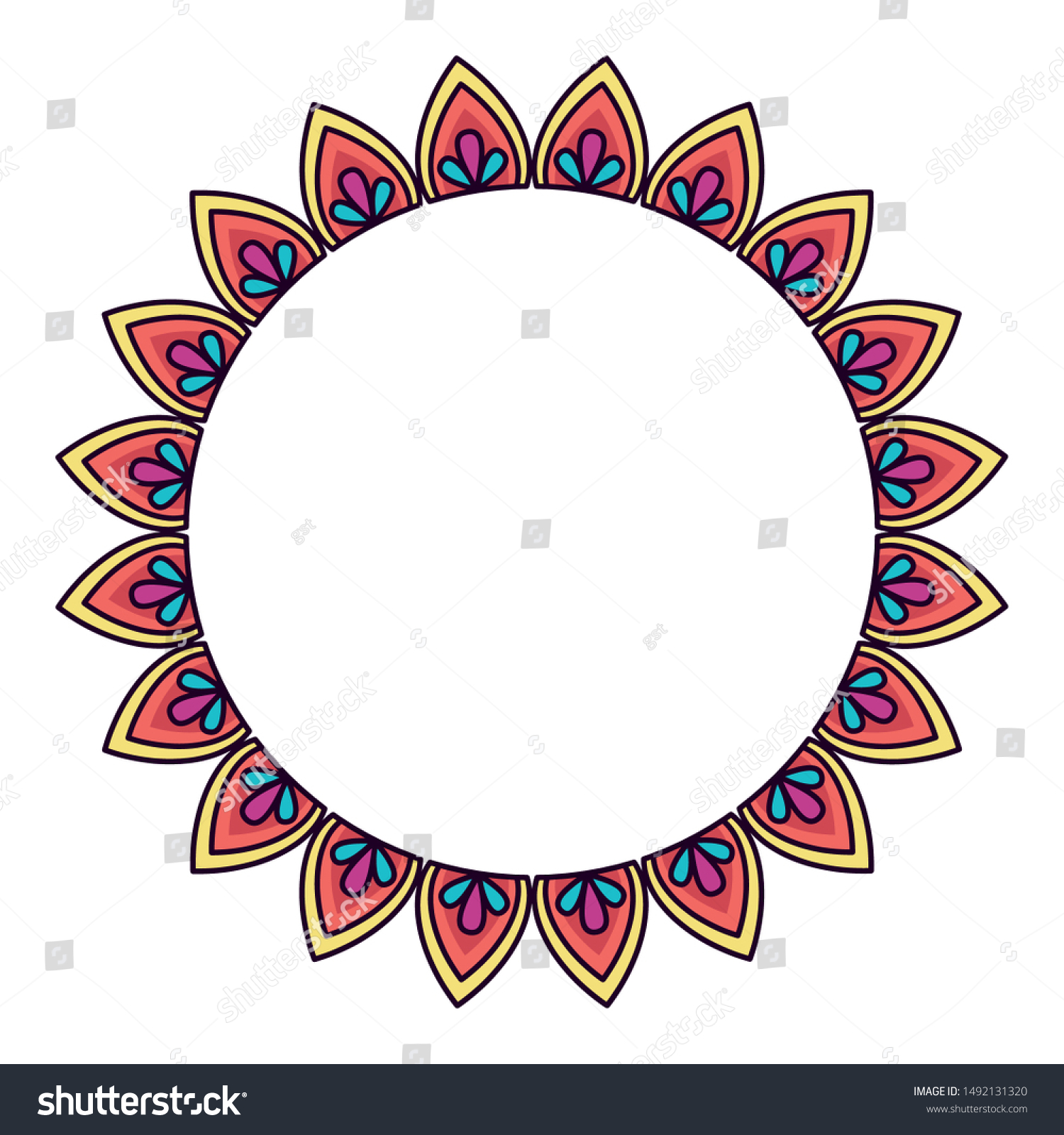 Mandale Circle Design Abstract Ornament Art Stock Vector (Royalty Free ...