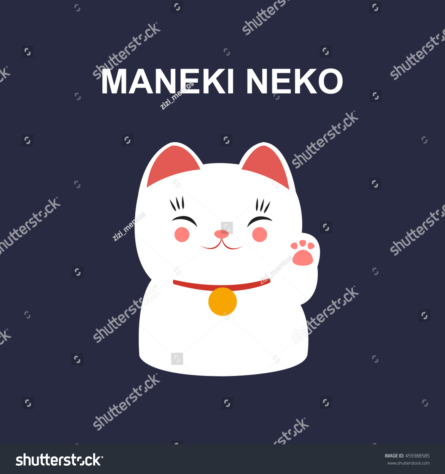 Maneki Neko Icon. Vector Illustration - 459388585 : Shutterstock