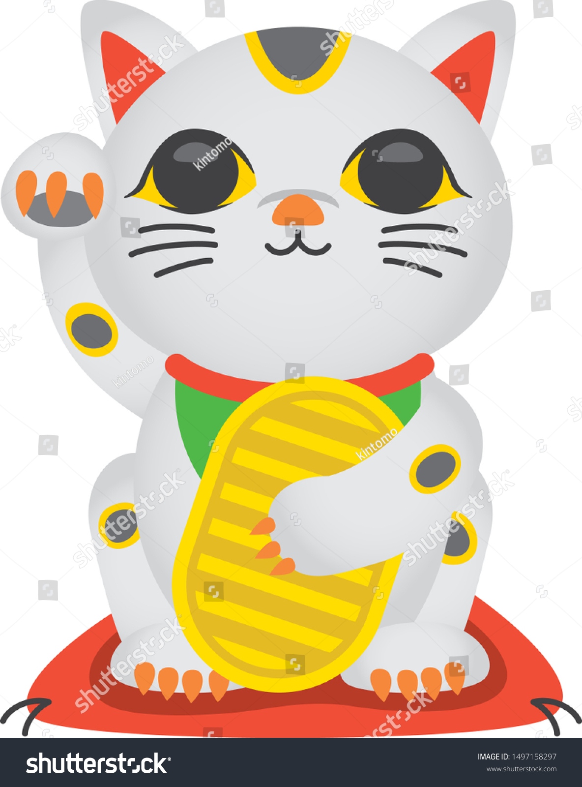 Manekineko Image Illustration Japanese Traditional Culture Stock Vector Royalty Free 4367