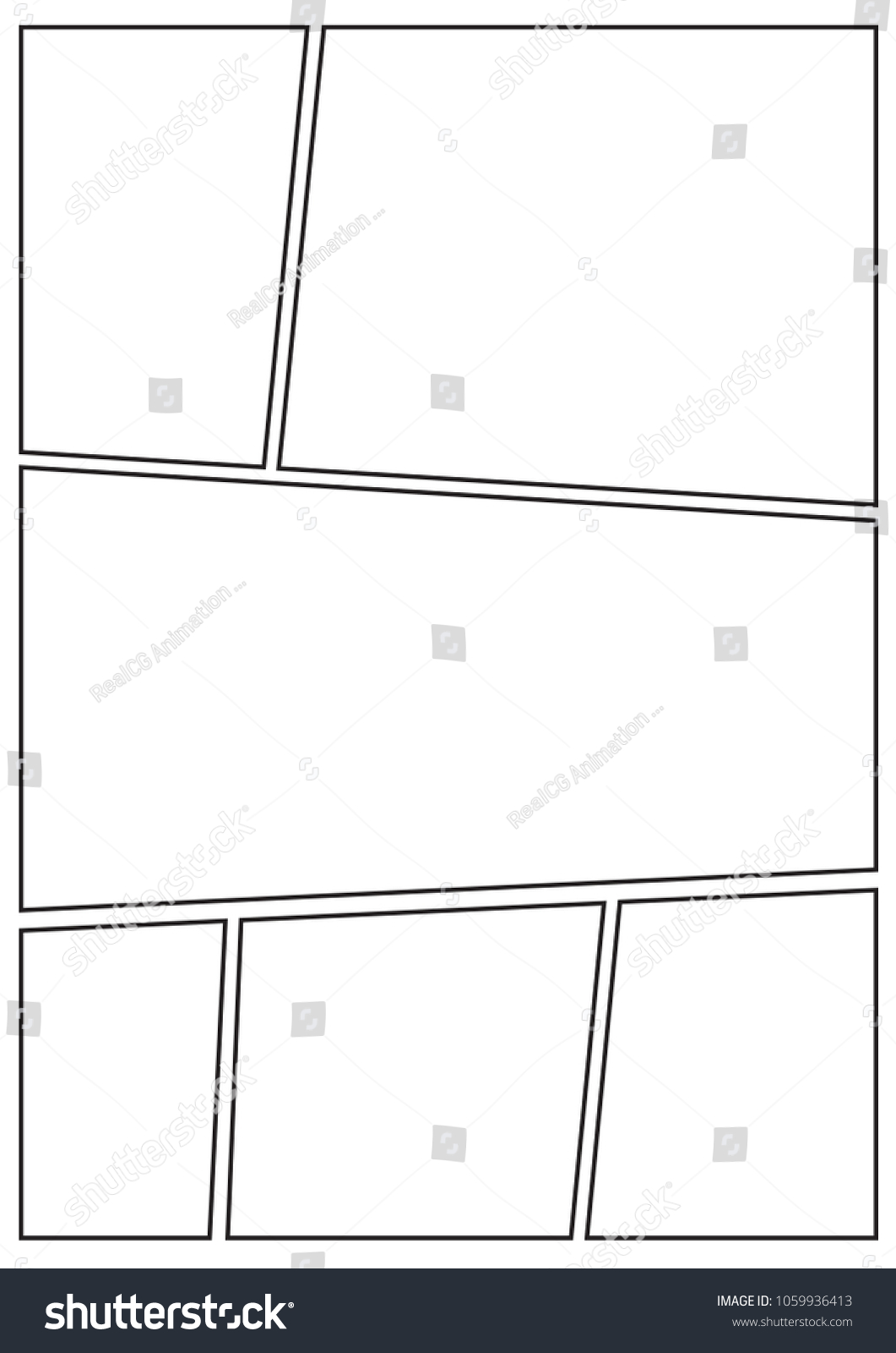 Manga Storyboard Layout Vorlage Fur Schnell Erstellen Stock Vektorgrafik Lizenzfrei