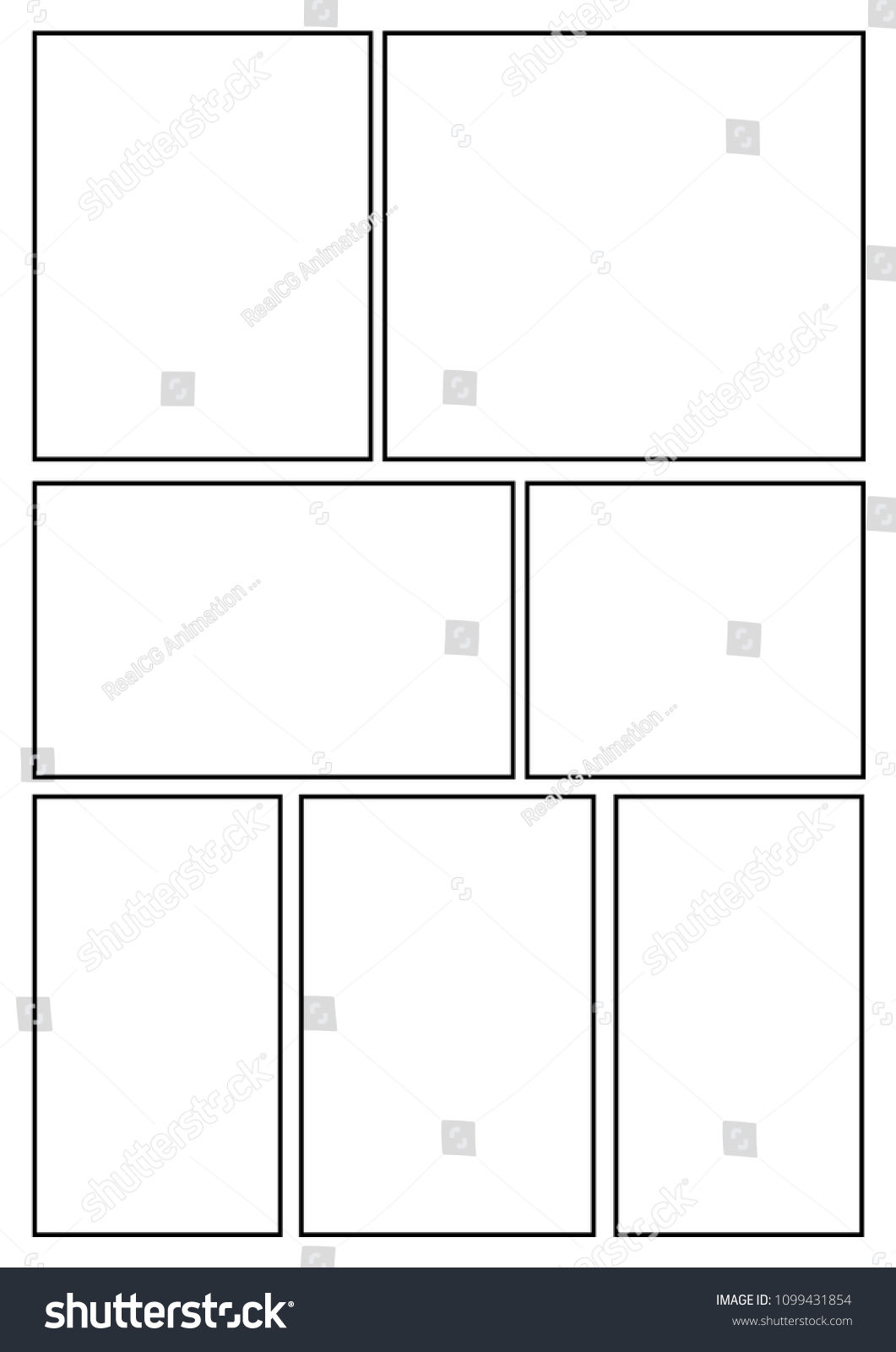 Manga Storyboard Layout Template Rapidly Create Stock Vector (Royalty ...